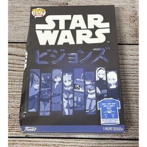Star Wars Visions Animated Funko POP! Tees T-Shirt Size Large Black NEW in Box